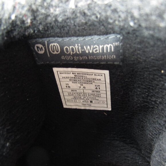 Merrell Waterproof Winter Boots Black Women's Size 10 - Picture 8 of 8